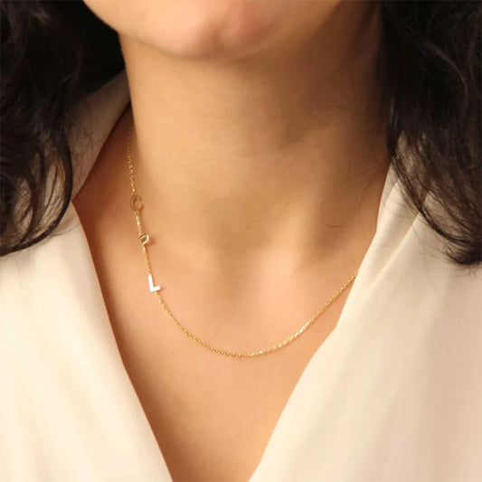 Personalized Initial Necklace – A–Z Letters Pendant (1–5 Letters)